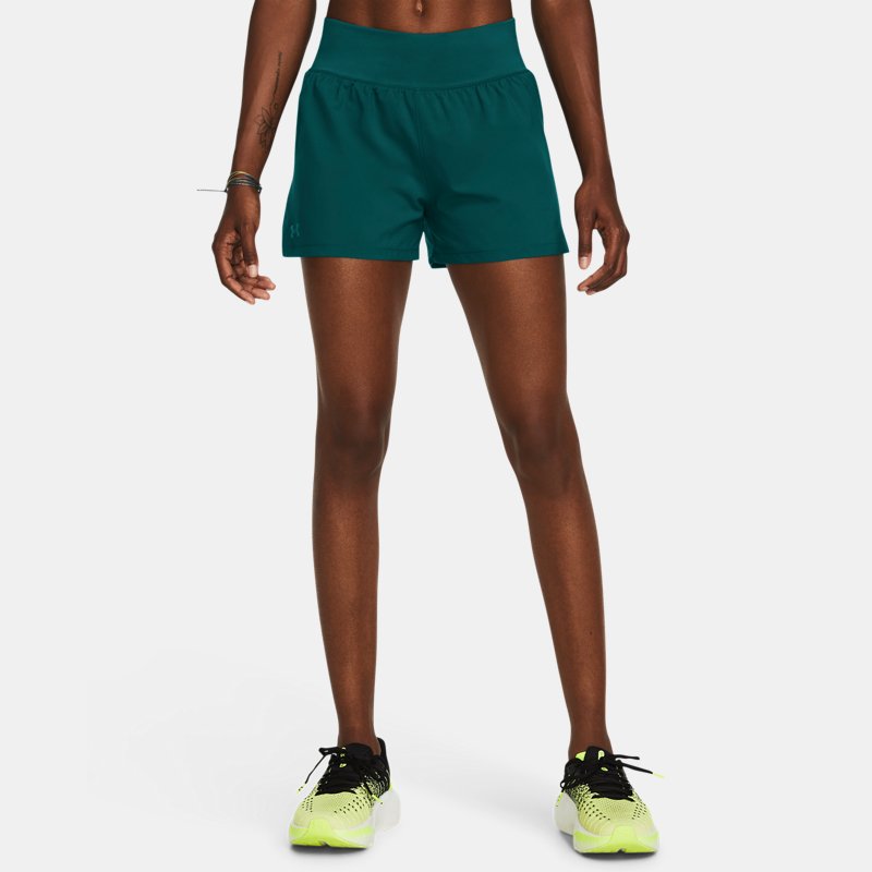 Women's Under Armour Run Stamina 3'' Shorts Hydro Teal / Hydro Teal / Reflective L